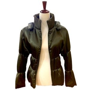 NEW Red Line Olive Puffer Coat with Removable Hood Size Small